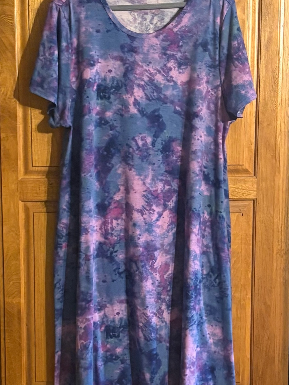 LULAROE UNICORN Jessie Dress 
Blue/Pink Tie Dye 3X